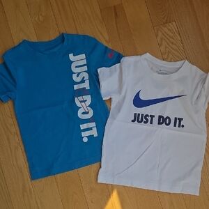 Nike Kids Blue and White Just Do It T-Shirts